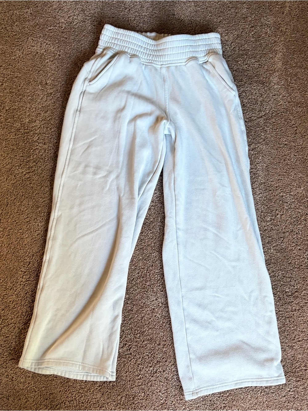 Earth Yoga | Cream Wide-Leg Sweatpants